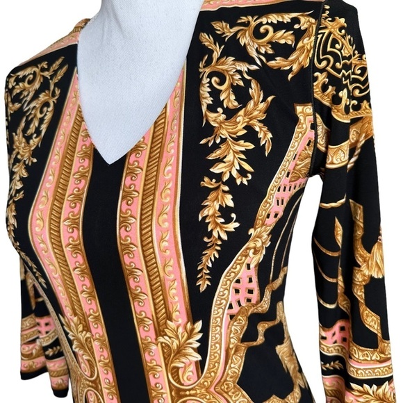 Eva Varro 3/4 Sleeve High V-neck Tunic Size Small - Picture 14 of 17